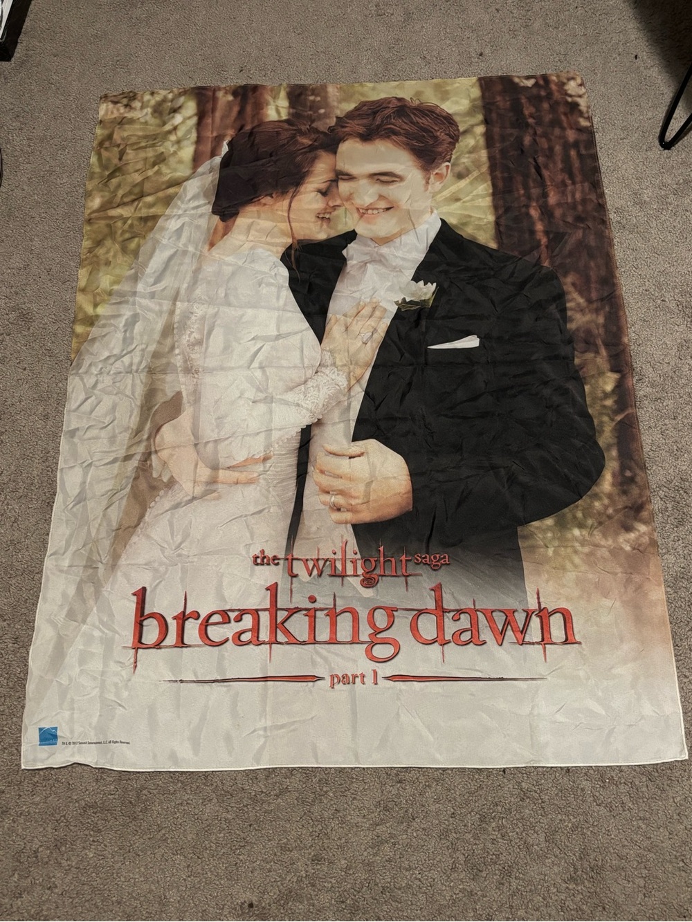 Twilight Saga Breaking Dawn Part 1 Wedding Fabric Promo Cloth Poster Banner